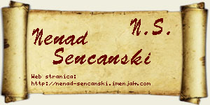 Nenad Senćanski vizit kartica